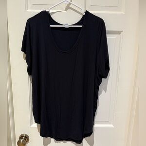 Old Navy Black Luxe Short Sleeve Shirt XL